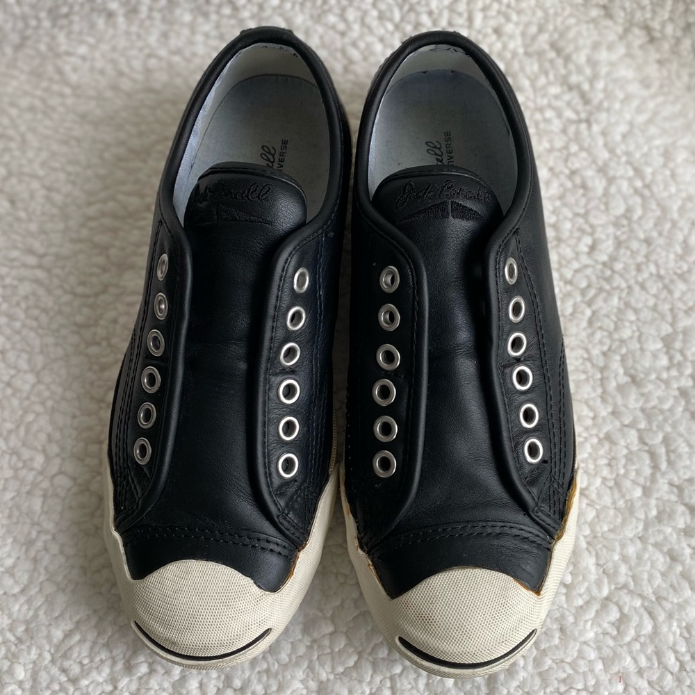 Converse Jack Purcell Unisex Leather Slipon Sneakers